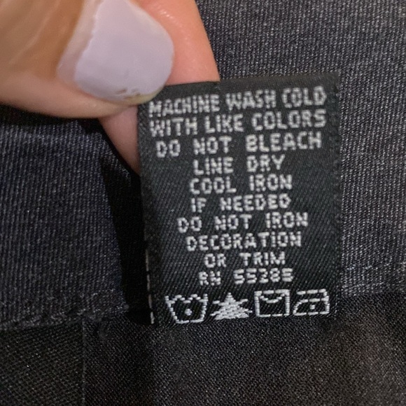 Express Stretch Gray Sz 11/12 Reg Zipper/Brace/Button Taiwan Hem Back w/zipper - Picture 7 of 7